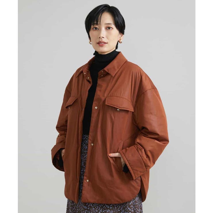 テラコッタ(83) | グロッシータフタ中綿CPOジャケット | MICHEL KLEIN