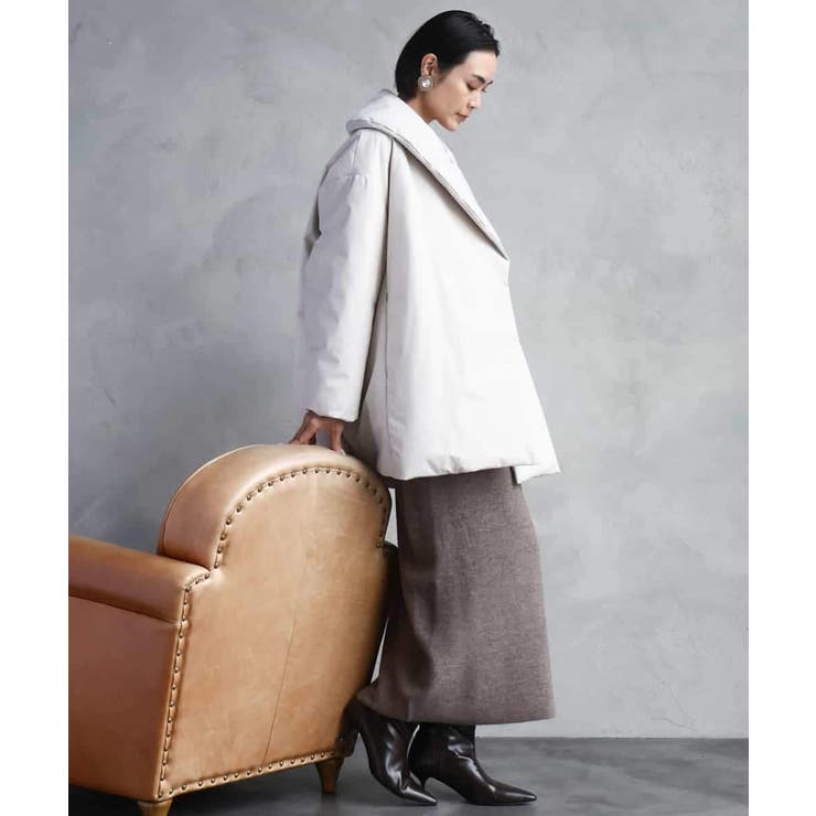 ［撥水加工］ショールカラーダウンコート | MICHEL KLEIN | 詳細画像16 