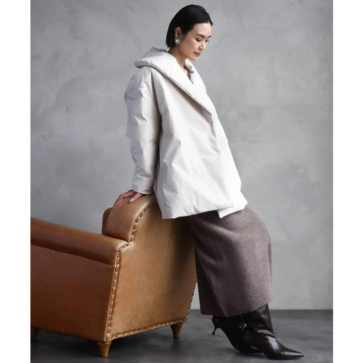 ［撥水加工］ショールカラーダウンコート | MICHEL KLEIN | 詳細画像17 