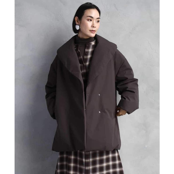 ［撥水加工］ショールカラーダウンコート | MICHEL KLEIN | 詳細画像2 