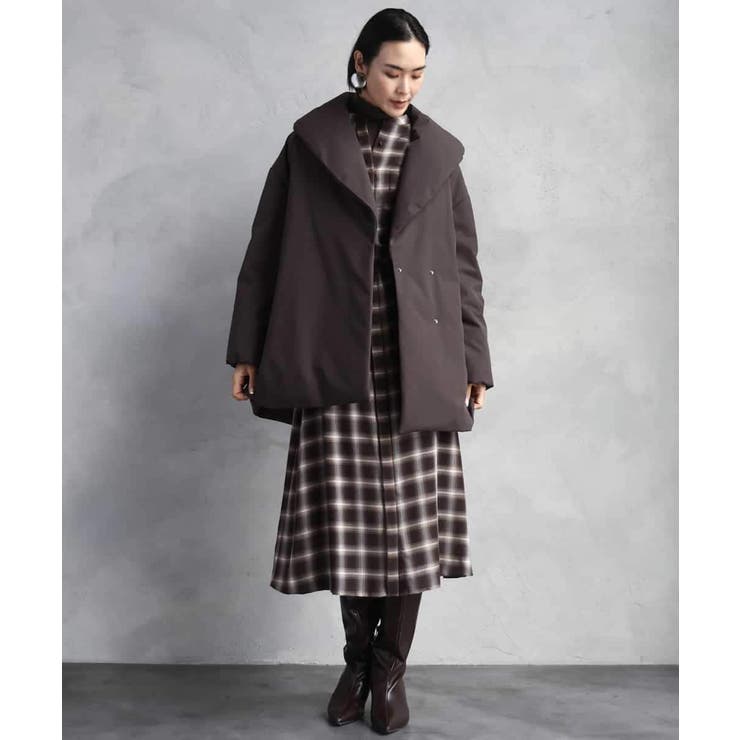 ［撥水加工］ショールカラーダウンコート | MICHEL KLEIN | 詳細画像4 