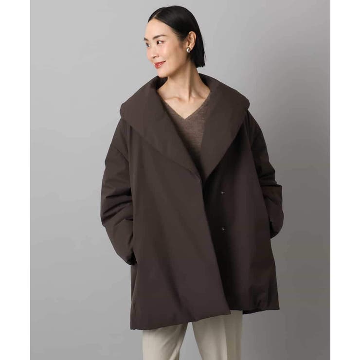 ［撥水加工］ショールカラーダウンコート | MICHEL KLEIN | 詳細画像7 