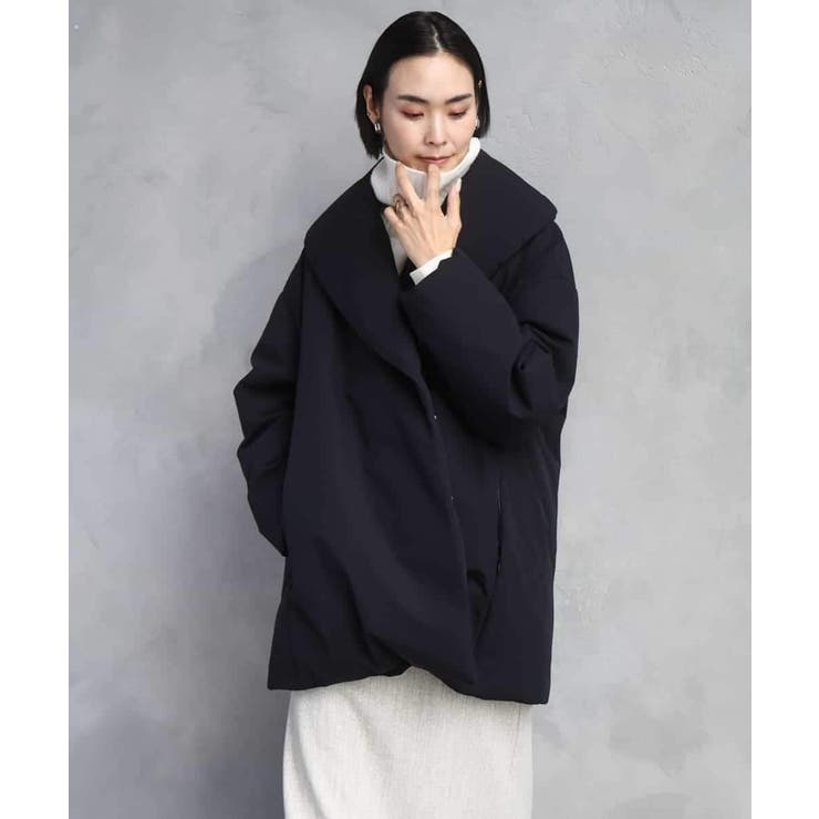 ブラック | ［撥水加工］ショールカラーダウンコート | MICHEL KLEIN