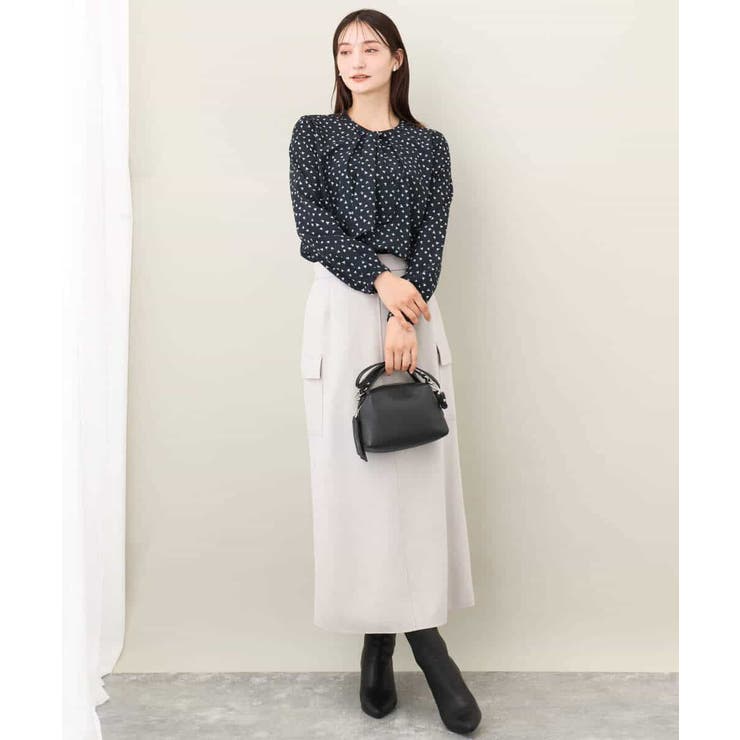 ミッシェルクラン（MICHEL ）/[小さいサイズ]ボウタイ付き2WAYブラウソ? 小さいサイズ]ボウタイ付き2WAYブラウソ―／ミッシェルクラン（MICHEL