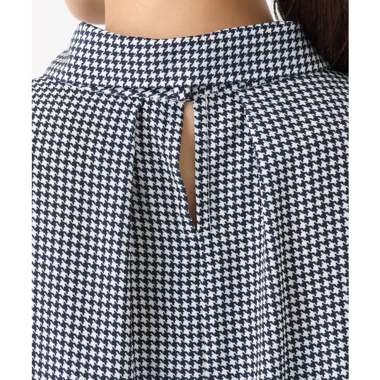 ボウタイ付き千鳥柄プリントブラウス/洗える | MK MICHEL KLEIN | 詳細画像18 