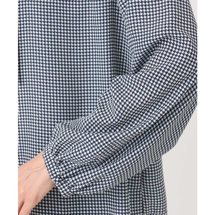 ボウタイ付き千鳥柄プリントブラウス/洗える | MK MICHEL KLEIN | 詳細画像19 