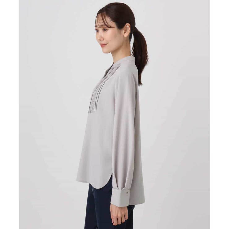 フロントピンタックレースブラウス/洗える | MK MICHEL KLEIN | 詳細画像11 