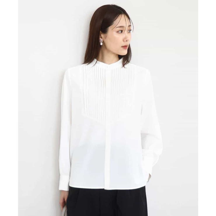 フロントピンタックレースブラウス/洗える | MK MICHEL KLEIN | 詳細画像2 