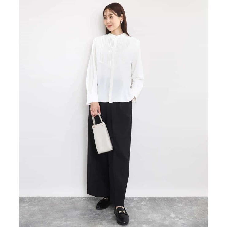 フロントピンタックレースブラウス/洗える | MK MICHEL KLEIN | 詳細画像4 