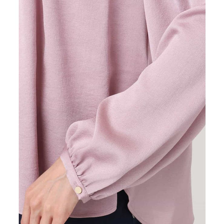 ウェーブサテンタックディティールブラウス/洗える | MK MICHEL KLEIN | 詳細画像17 