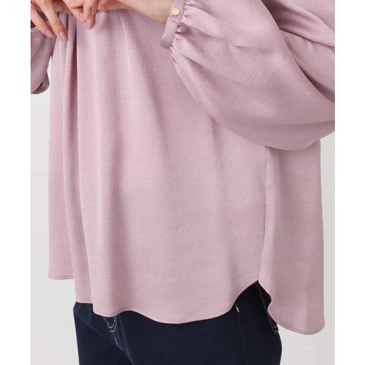 ウェーブサテンタックディティールブラウス/洗える | MK MICHEL KLEIN | 詳細画像18 