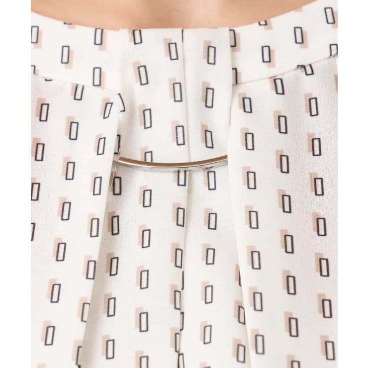 ボウタイ風幾何柄ブラウス/洗える | MK MICHEL KLEIN | 詳細画像17 