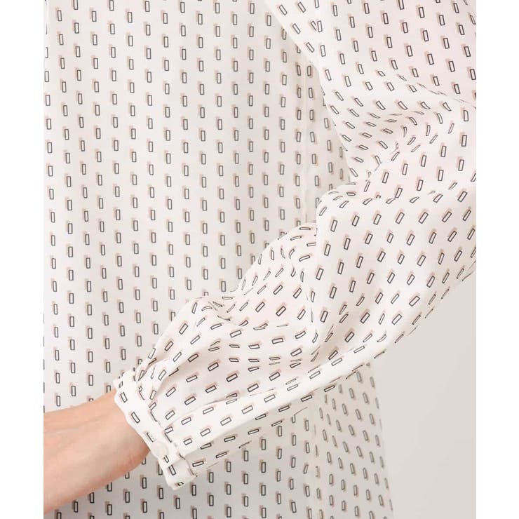 ボウタイ風幾何柄ブラウス/洗える | MK MICHEL KLEIN | 詳細画像19 