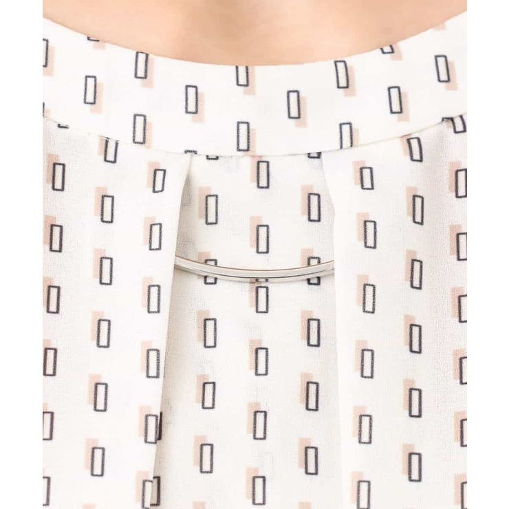 ボウタイ風幾何柄ブラウス/洗える | MK MICHEL KLEIN | 詳細画像23 