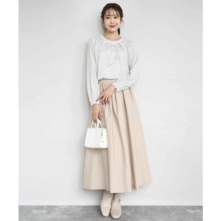 ボウタイ風幾何柄ブラウス/洗える | MK MICHEL KLEIN | 詳細画像7 