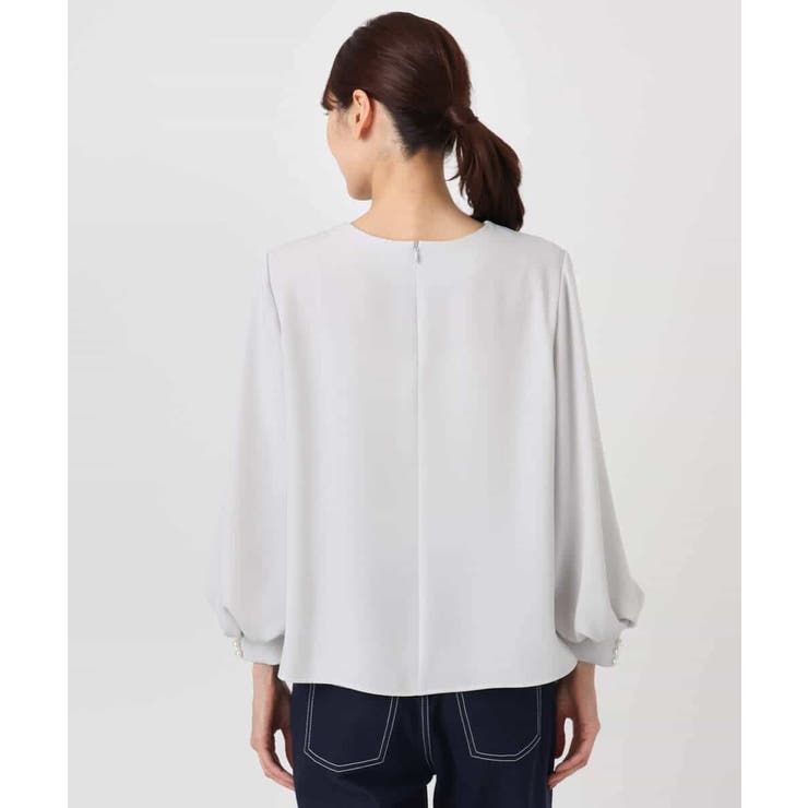 ボリュームスリーブブラウス/撥水/防シワ/洗える | MK MICHEL KLEIN | 詳細画像17 