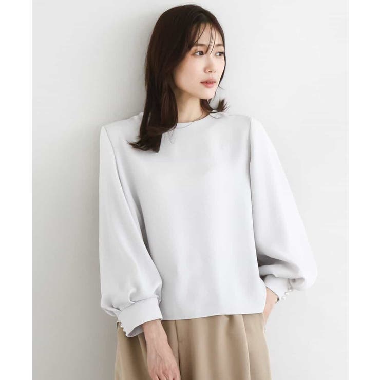 ボリュームスリーブブラウス/撥水/防シワ/洗える | MK MICHEL KLEIN | 詳細画像9 