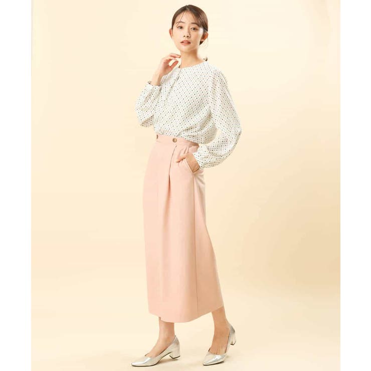 ダイヤドット幾何学柄ブラウス/洗える | MK MICHEL KLEIN | 詳細画像14 