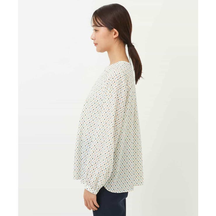 ダイヤドット幾何学柄ブラウス/洗える | MK MICHEL KLEIN | 詳細画像21 