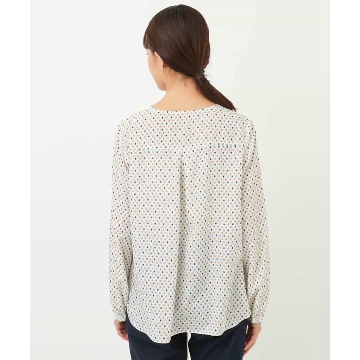 ダイヤドット幾何学柄ブラウス/洗える | MK MICHEL KLEIN | 詳細画像22 