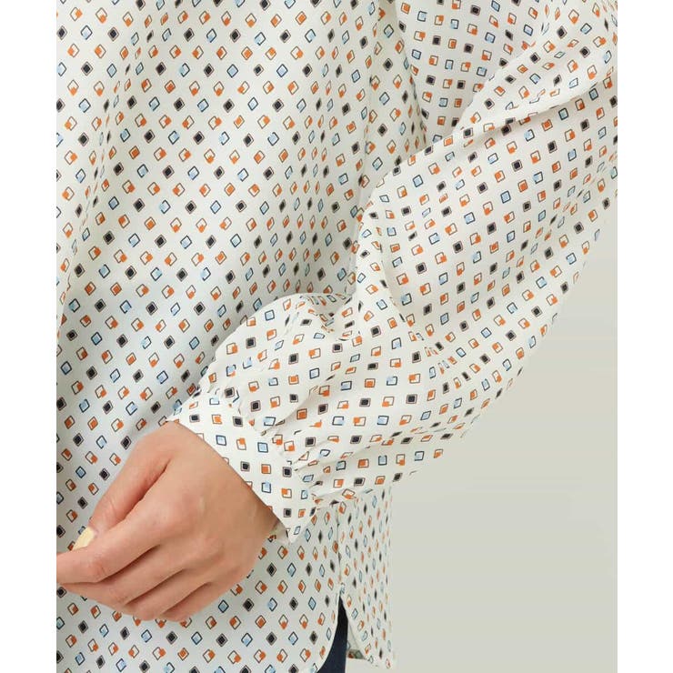 ダイヤドット幾何学柄ブラウス/洗える | MK MICHEL KLEIN | 詳細画像25 