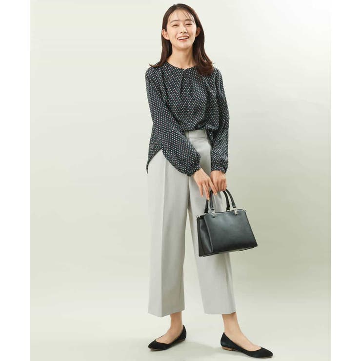 ダイヤドット幾何学柄ブラウス/洗える | MK MICHEL KLEIN | 詳細画像3 