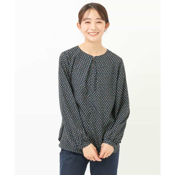 ダイヤドット幾何学柄ブラウス/洗える | MK MICHEL KLEIN | 詳細画像30 