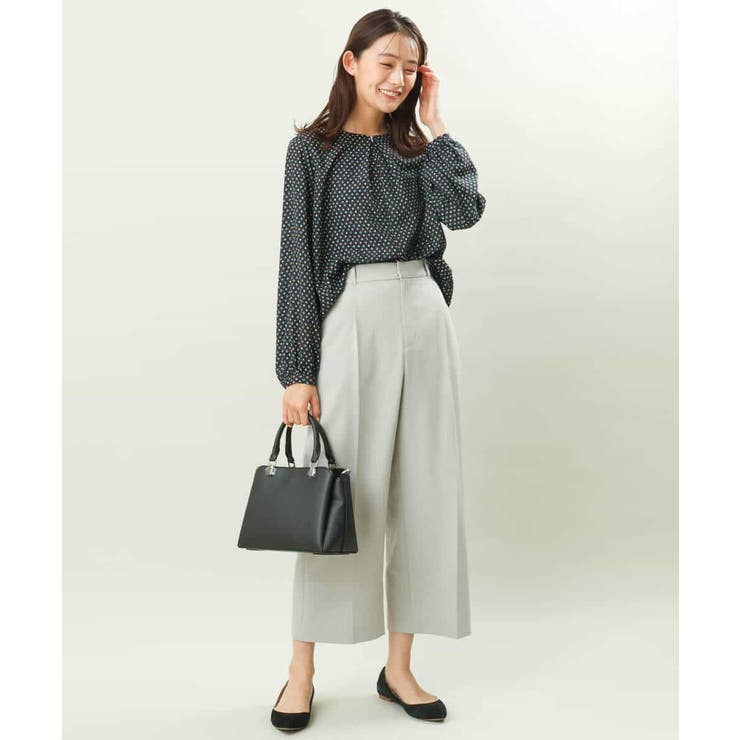 ダイヤドット幾何学柄ブラウス/洗える | MK MICHEL KLEIN | 詳細画像4 