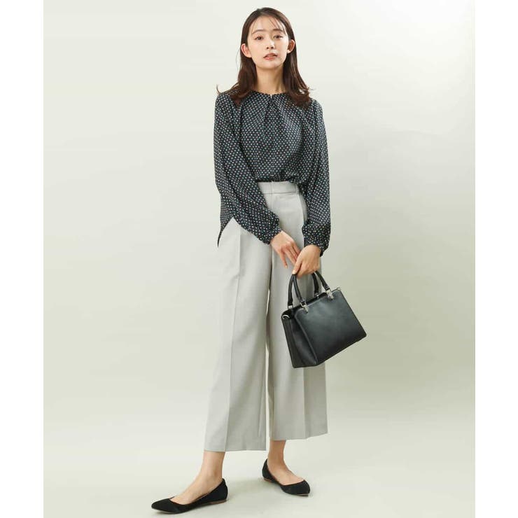 ダイヤドット幾何学柄ブラウス/洗える | MK MICHEL KLEIN | 詳細画像5 