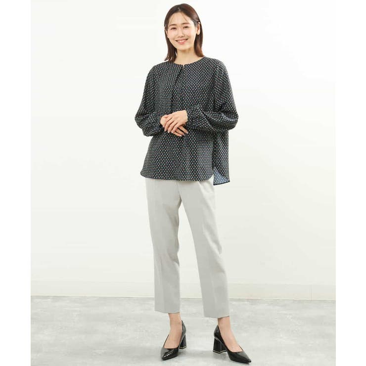 ダイヤドット幾何学柄ブラウス/洗える | MK MICHEL KLEIN | 詳細画像8 