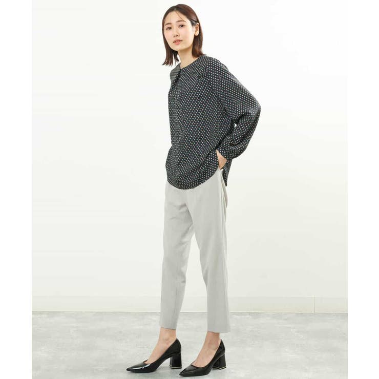 ダイヤドット幾何学柄ブラウス/洗える | MK MICHEL KLEIN | 詳細画像9 