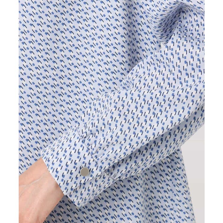 幾何柄バンドカラーブラウス/洗える | MK MICHEL KLEIN | 詳細画像15 