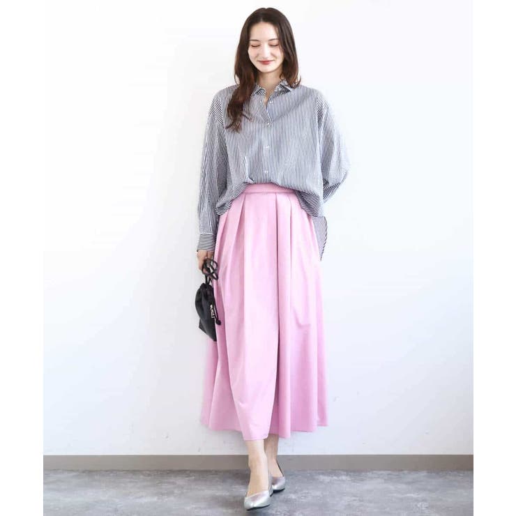 ストライプ柄サッカーシャツブラウス/洗える | MK MICHEL KLEIN | 詳細画像10 