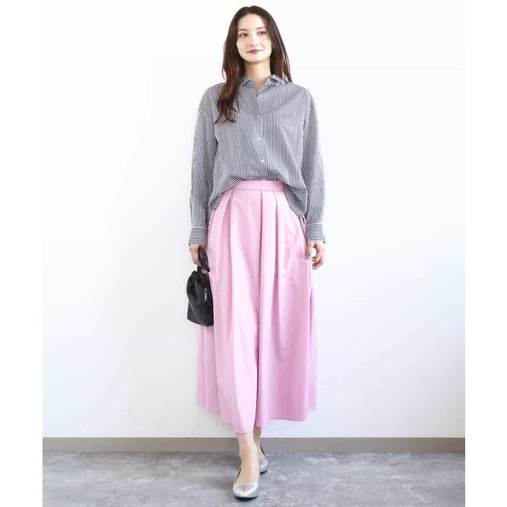 ストライプ柄サッカーシャツブラウス/洗える | MK MICHEL KLEIN | 詳細画像8 