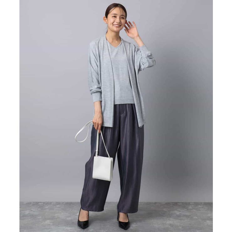 ドルマン袖カーディガン×半袖プルオーバー ニットアンサンブル/洗える | MK MICHEL KLEIN | 詳細画像12 