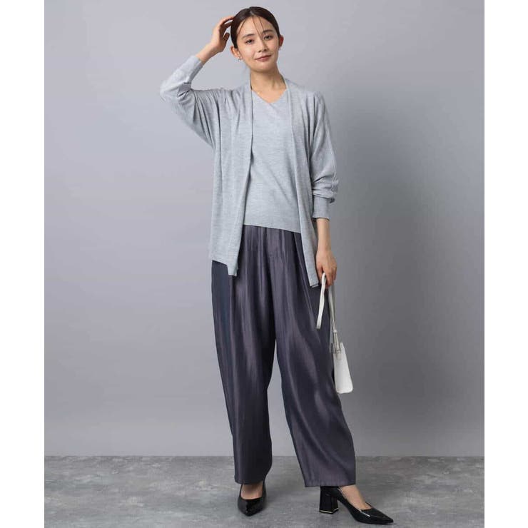 ドルマン袖カーディガン×半袖プルオーバー ニットアンサンブル/洗える | MK MICHEL KLEIN | 詳細画像14 