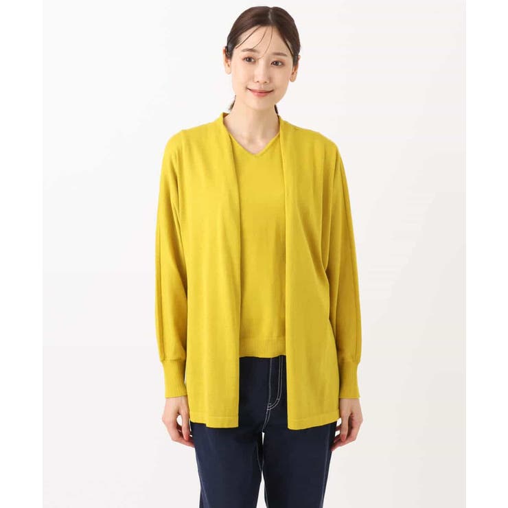 【1度着用のみ美品】 ノーブル ハイネックアンサンブル ニット カーディガン 1度着用のみ美品】 ノーブル ハイネックアンサンブル ニット