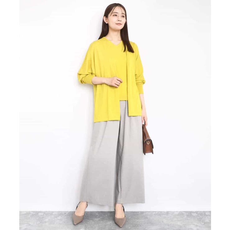 ドルマン袖カーディガン×半袖プルオーバー ニットアンサンブル/洗える | MK MICHEL KLEIN | 詳細画像7 