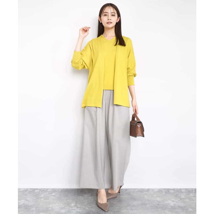 ドルマン袖カーディガン×半袖プルオーバー ニットアンサンブル/洗える | MK MICHEL KLEIN | 詳細画像8 