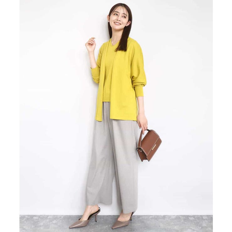 ドルマン袖カーディガン×半袖プルオーバー ニットアンサンブル/洗える | MK MICHEL KLEIN | 詳細画像9 