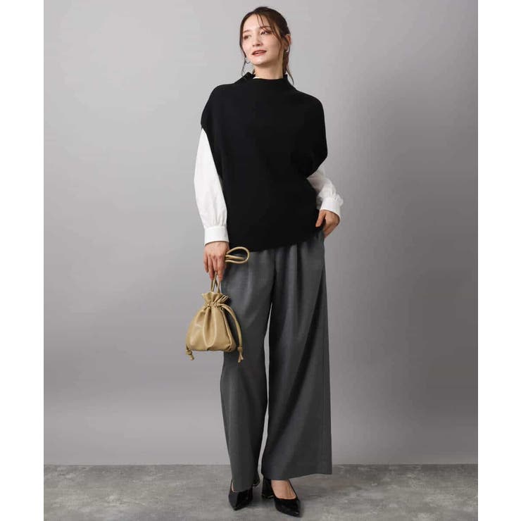 ハイネックジレ×クルーネックニット ツインセット | MK MICHEL KLEIN | 詳細画像6 