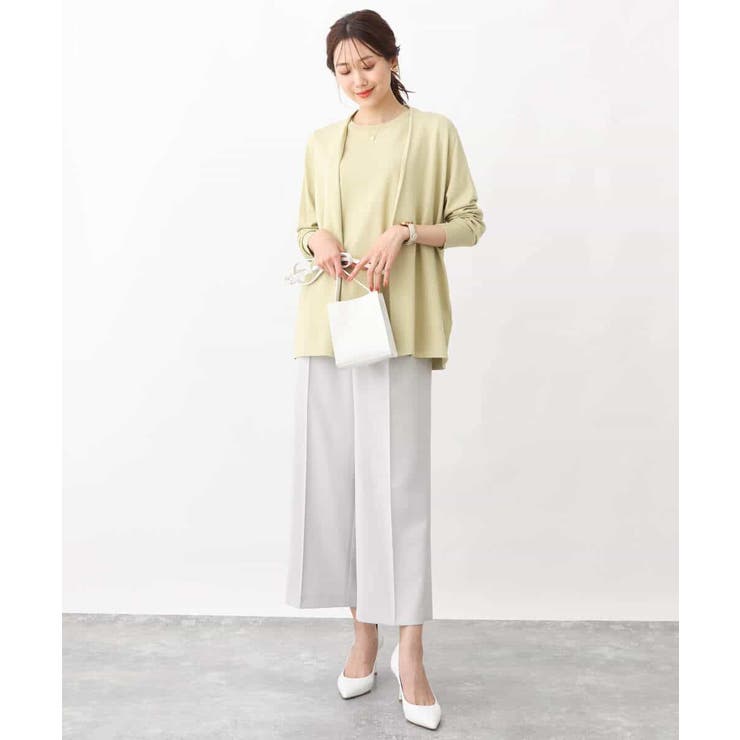 メル極美品エポカニット⭐︎エブール⭐︎フォクシー⭐︎ルネ⭐︎セルフォード⭐︎ セルフォード プリーツホールガーメントニットワンピース ロング