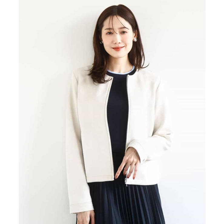 フェイクスウェードショートブルゾン/洗える | MK MICHEL KLEIN | 詳細画像2 