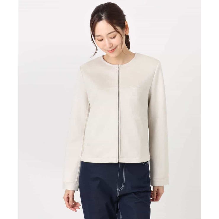 フェイクスウェードショートブルゾン/洗える | MK MICHEL KLEIN | 詳細画像20 