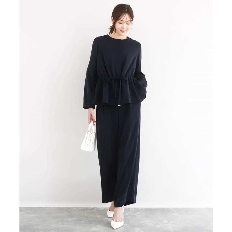 ギャザーデザイン ジップアップブルゾン/撥水/防シワ/洗える | MK MICHEL KLEIN | 詳細画像10 