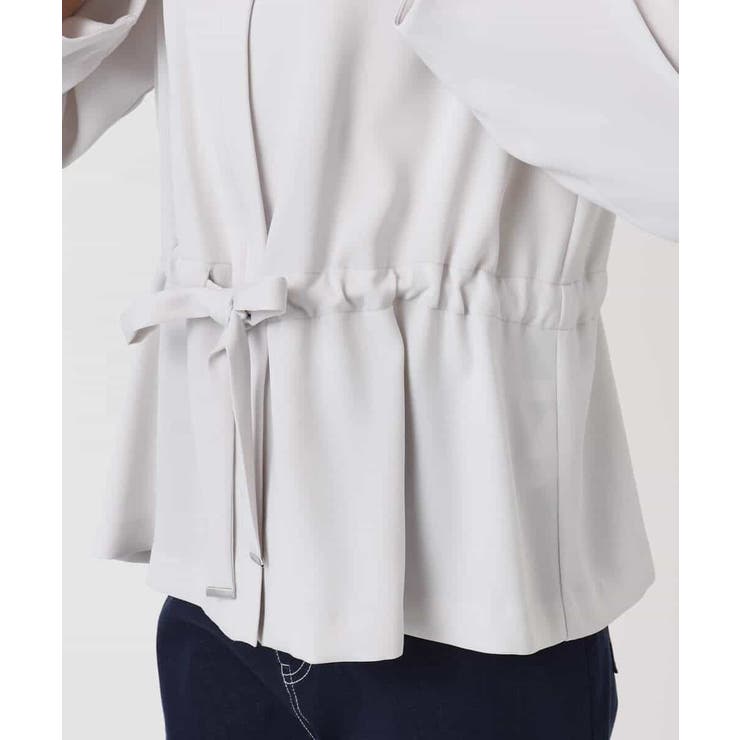 ギャザーデザイン ジップアップブルゾン/撥水/防シワ/洗える | MK MICHEL KLEIN | 詳細画像21 