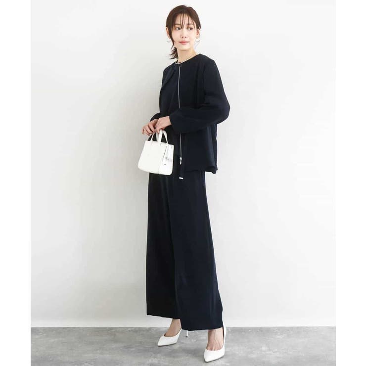 ギャザーデザイン ジップアップブルゾン/撥水/防シワ/洗える | MK MICHEL KLEIN | 詳細画像8 