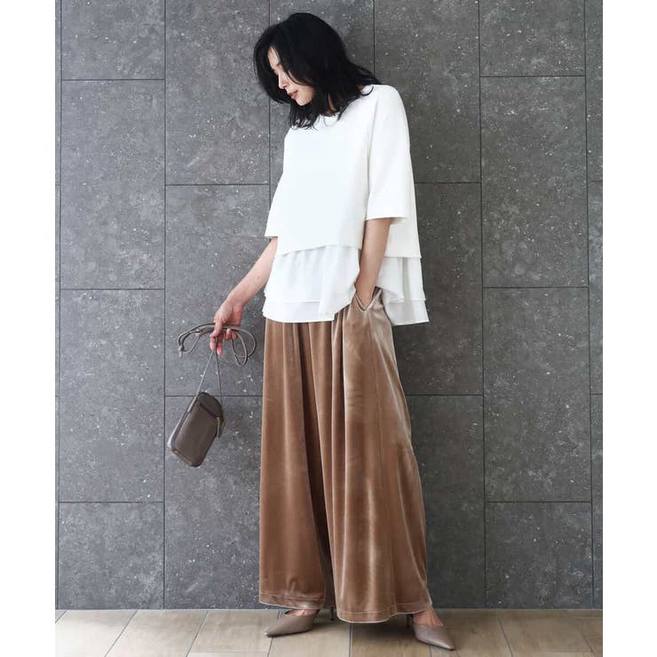 ポンチプルオーバー×ティアードフリルタンクトップ ツインセット/洗える | MK MICHEL KLEIN | 詳細画像10 