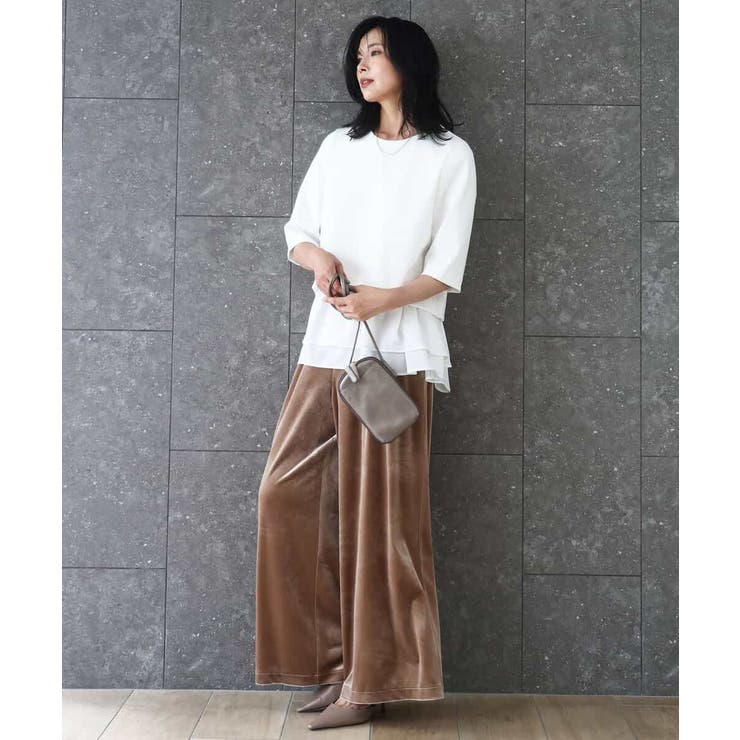 ポンチプルオーバー×ティアードフリルタンクトップ ツインセット/洗える | MK MICHEL KLEIN | 詳細画像11 