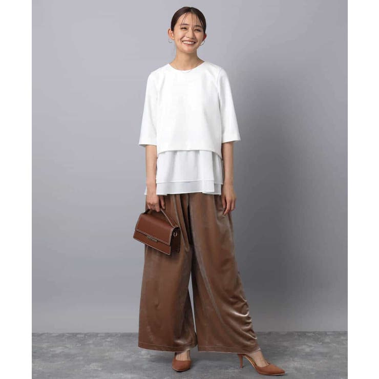 ポンチプルオーバー×ティアードフリルタンクトップ ツインセット/洗える | MK MICHEL KLEIN | 詳細画像7 